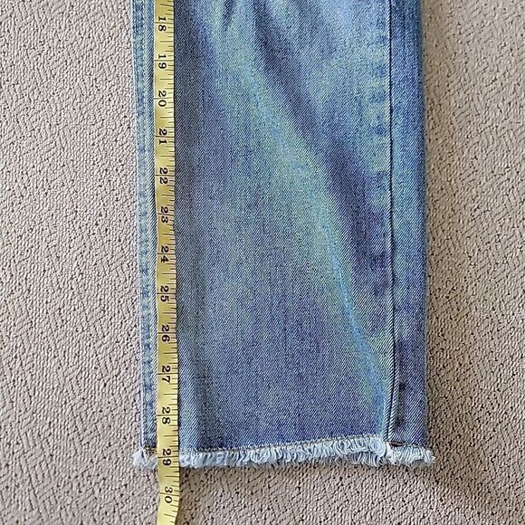 Anthropologie Avec Les Filles Straight Leg Distressed High Rise Jeans - Size 26 - Picture 9 of 14
